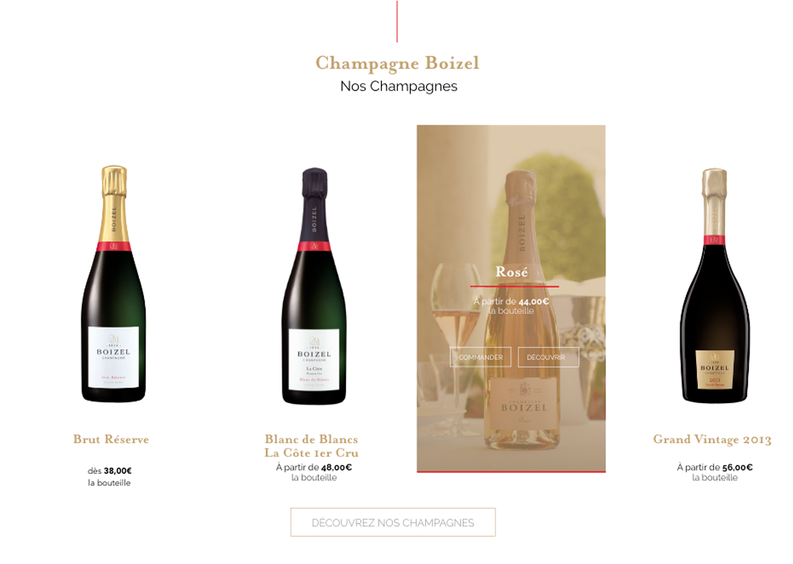 Création site e-commerce Champagne Boizel