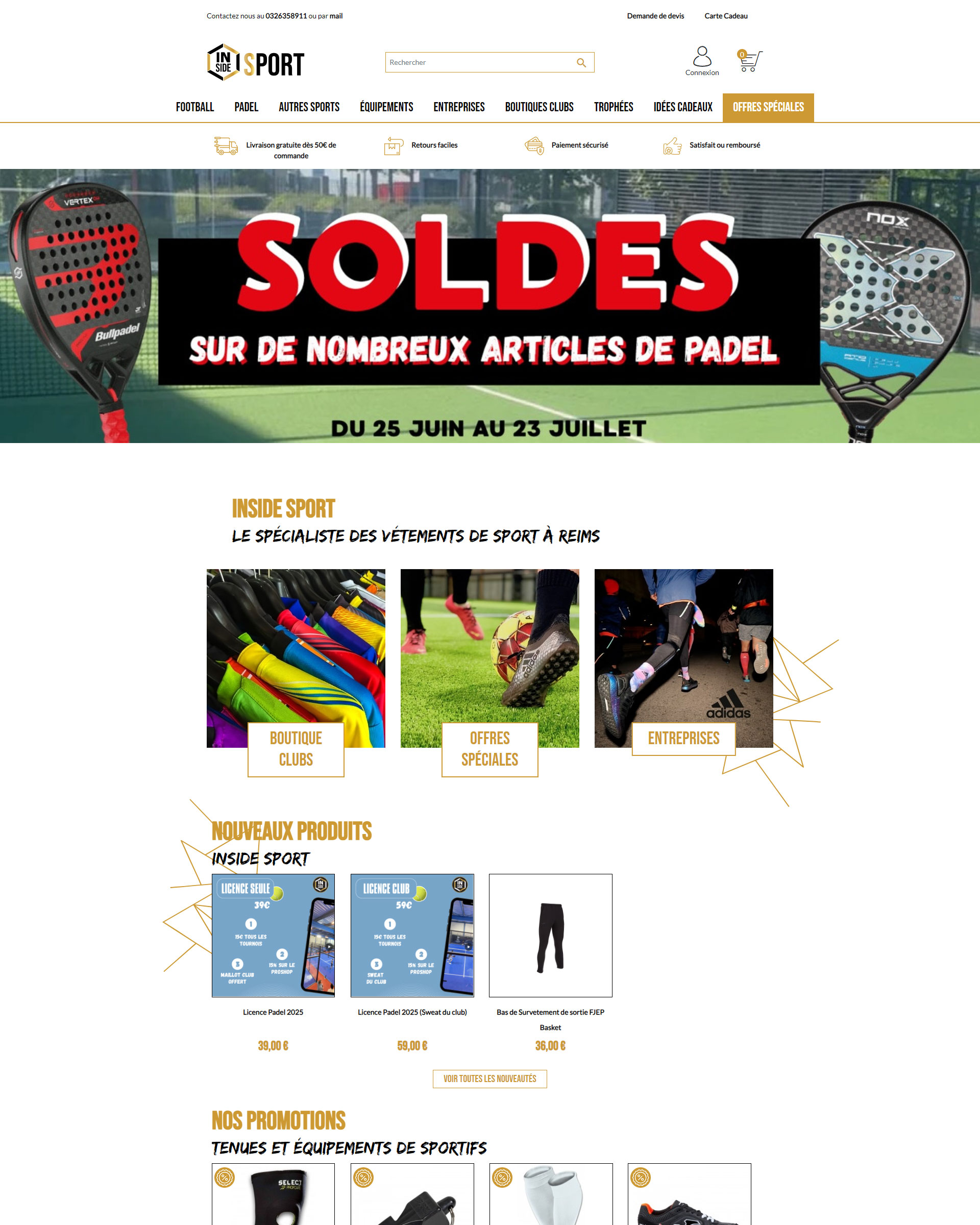 Création site e-commerce Inside Sport